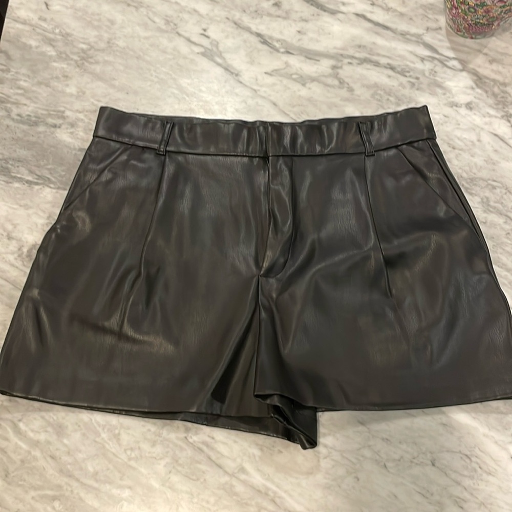 Zara faux leather shorts size XXL